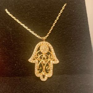 beautiful gold plated hams pendant and necklace